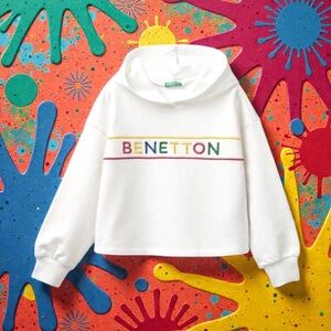 United Colors Of Benetton Logo Hooded Sweatshirt kids L 8/10